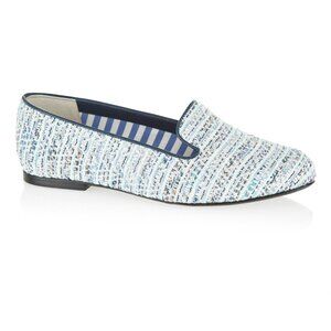 Women's Blue Tweed Loafers